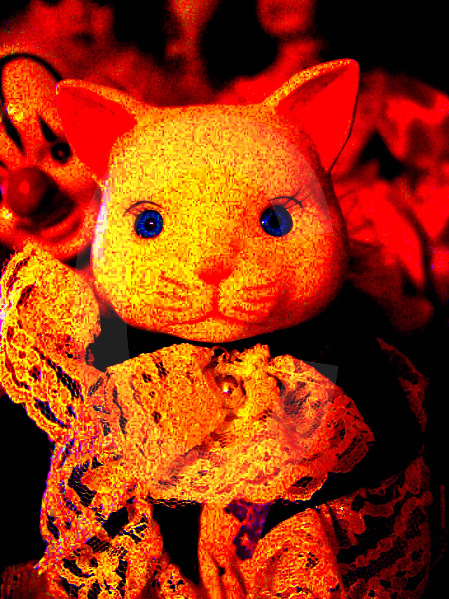 art, horror art,toys haunted,possessed objects,dolls,barbies,clowns,cats,paranormal art,paintings,psychic documentary